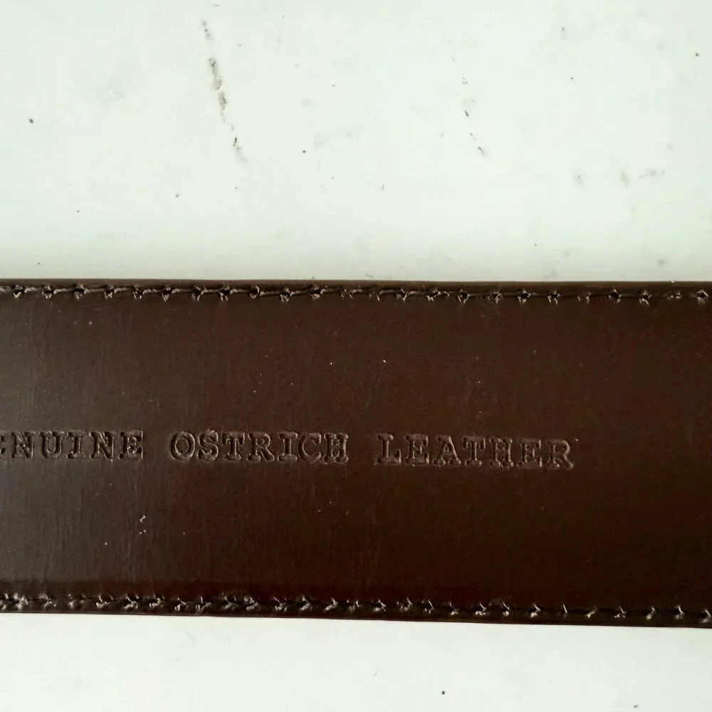NEW Rod Patrick Mens Western Belt MAD DOG SADDLE FULL QUILL OSTRICH 1.5